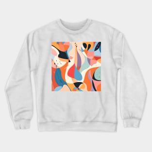 Picasso Style Eagle and Mountain Crewneck Sweatshirt